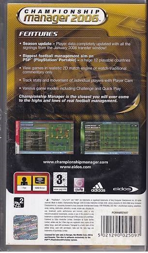 Championship Manager 2006 - PSP (B Grade) (Genbrug)
